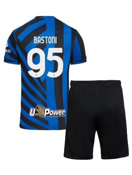 Inter Milan Alessandro Bastoni #95 Dječji Domaci Dres kompleti 2024-25 Kratak Rukavima (+ kratke hlače)